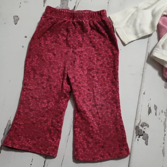 Y2K OshKosh B'gosh A For Apple Pink Knit Toddler Sweater 3pc Set 12/18m - Picture 6 of 11